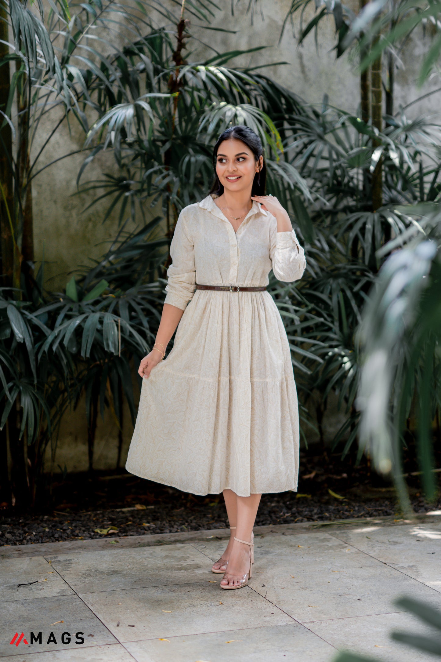 Vintage Long Sleeve Midi Dress