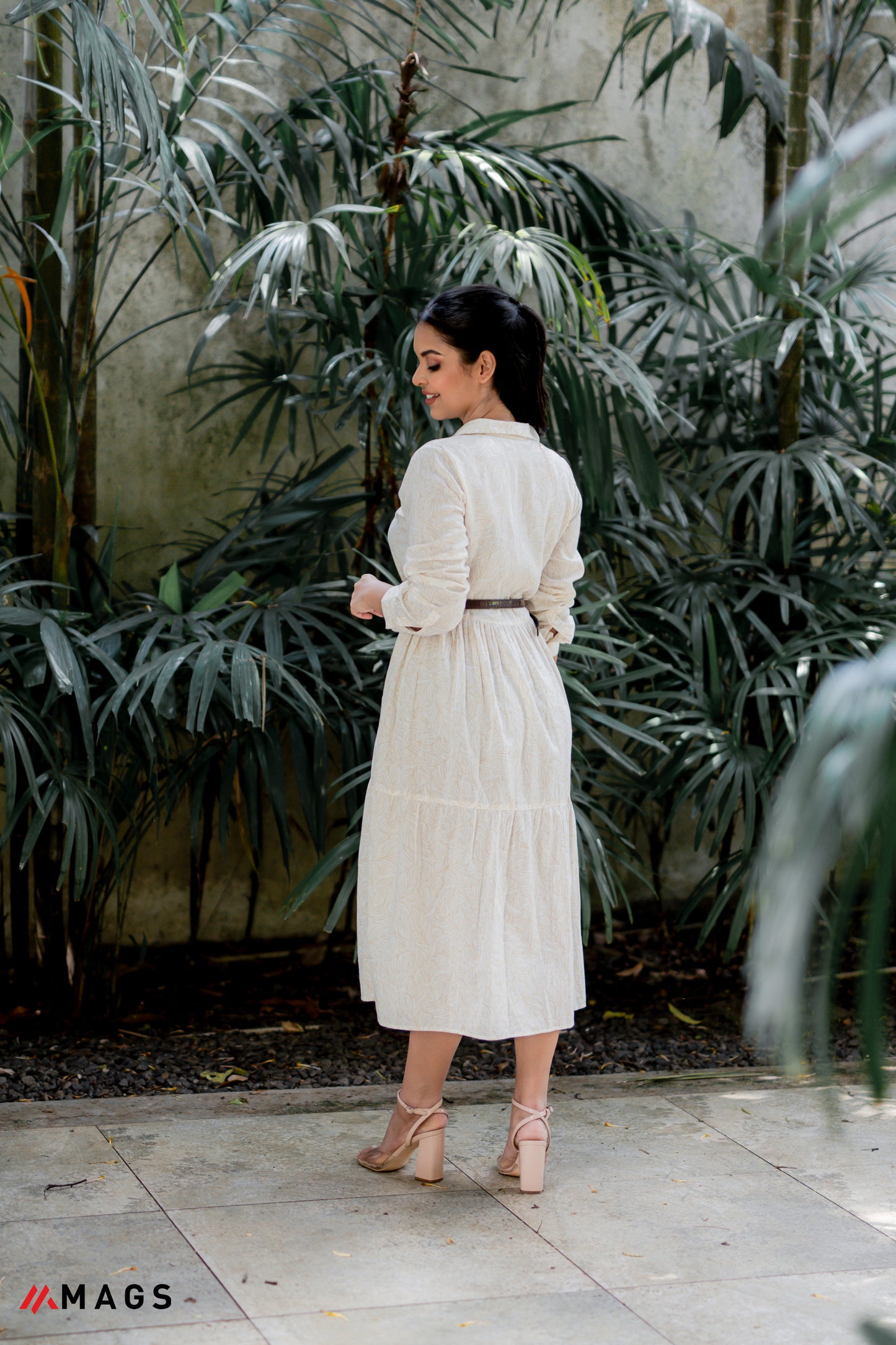 Vintage Long Sleeve Midi Dress