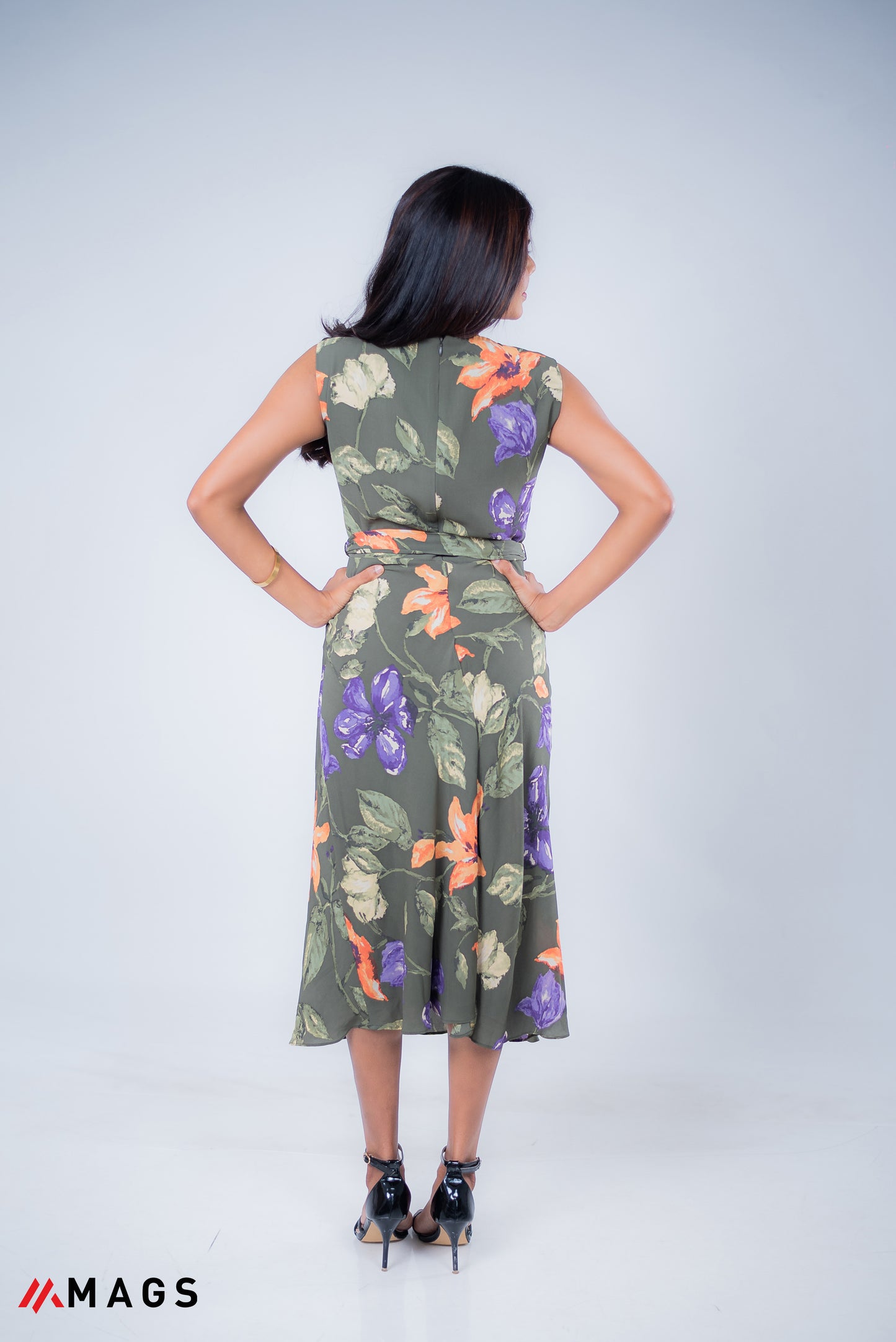 Tropical Vibes Evergreen Petal Dress