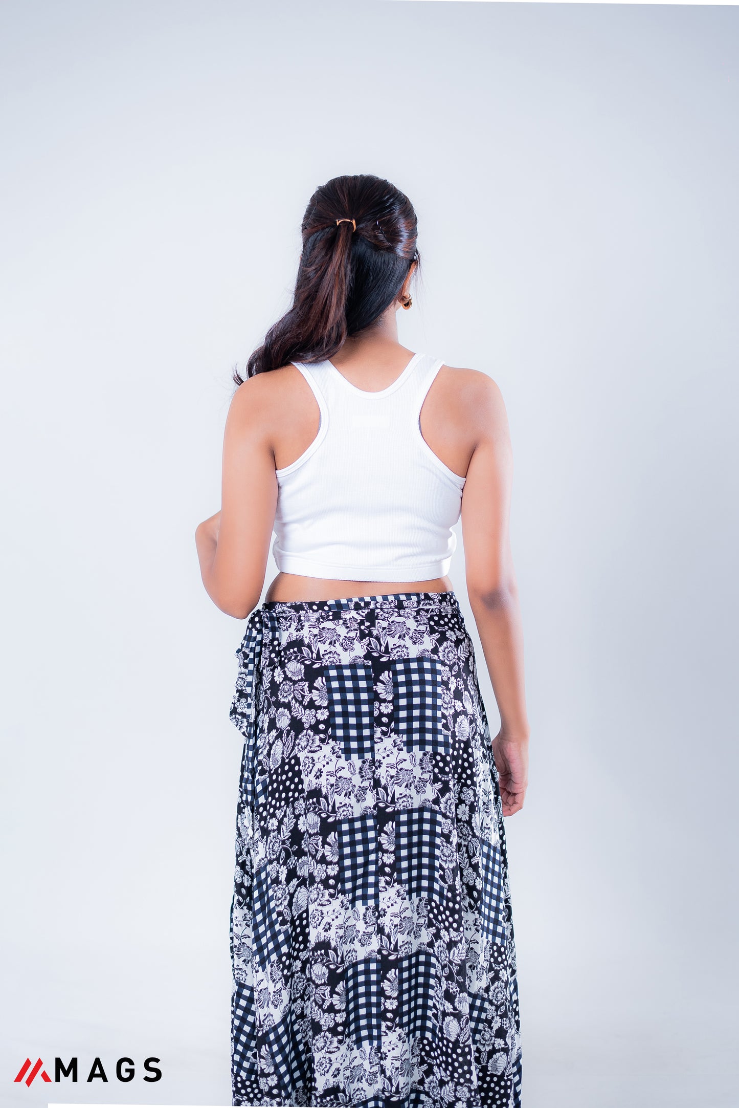 Zebra Swirl Wraparound Skirt