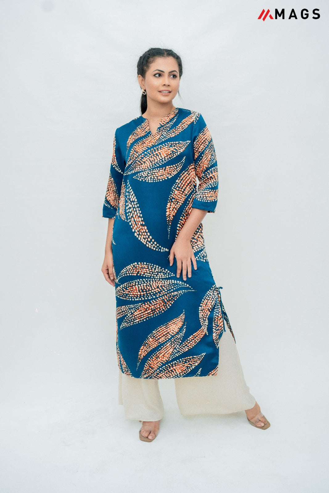 Satin Side-detail Kurta Top