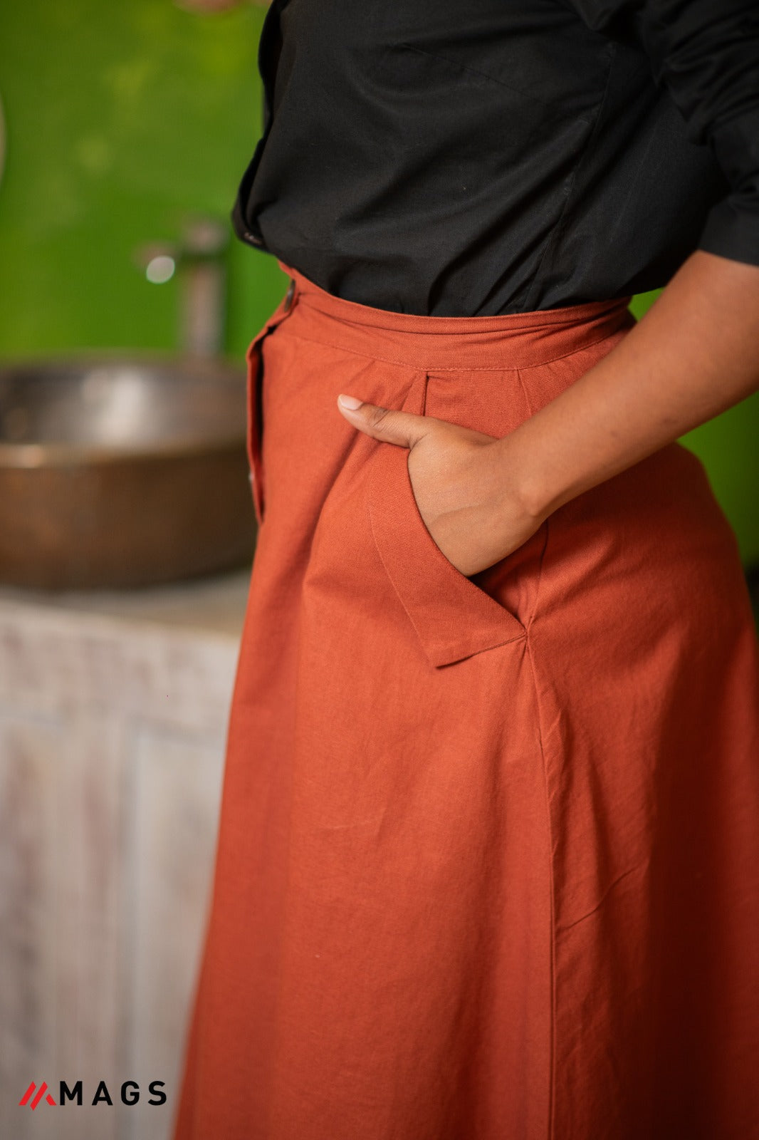 Verano Button Down Skirt