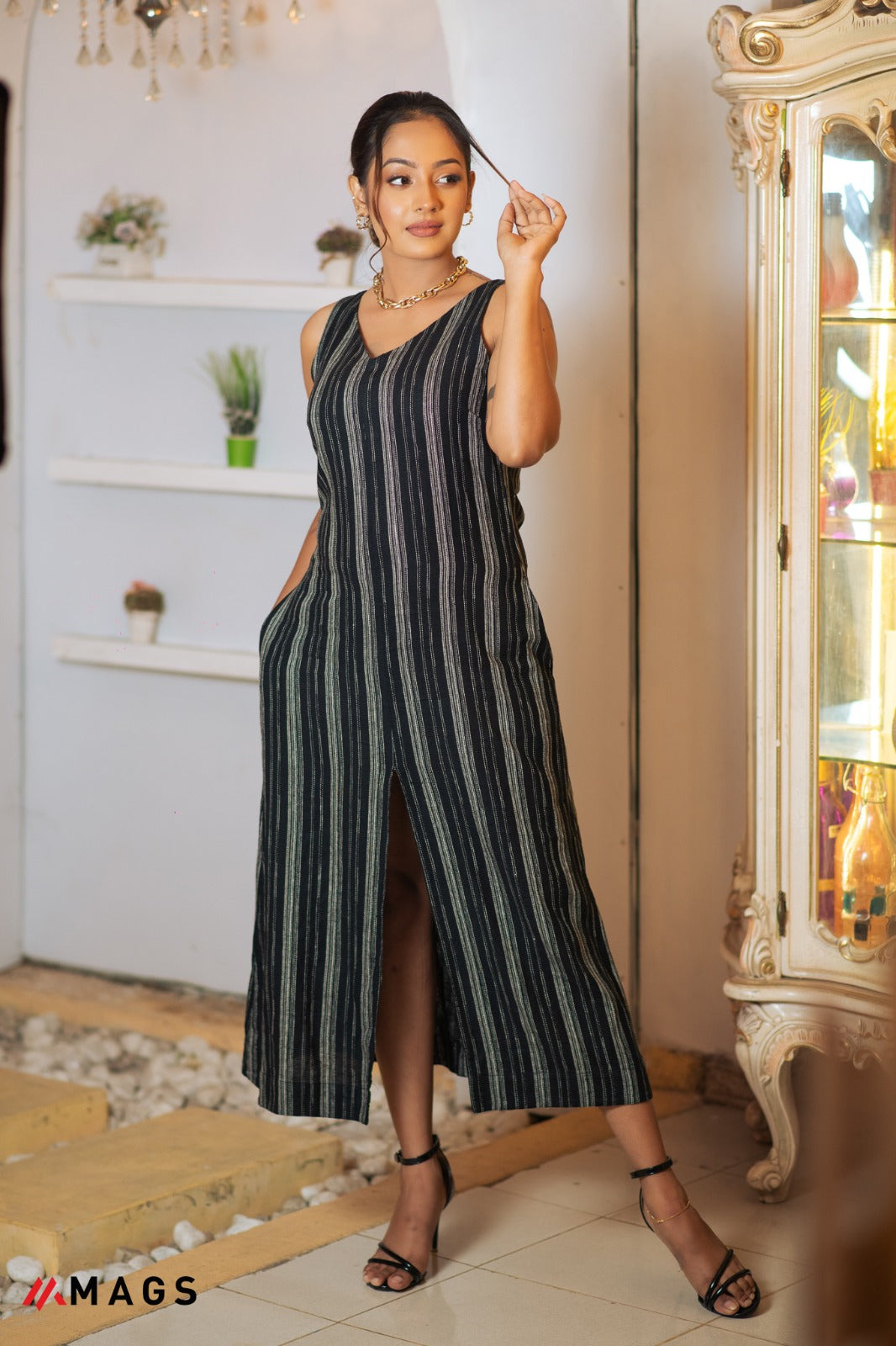 Ebony Breeze Linen Dress