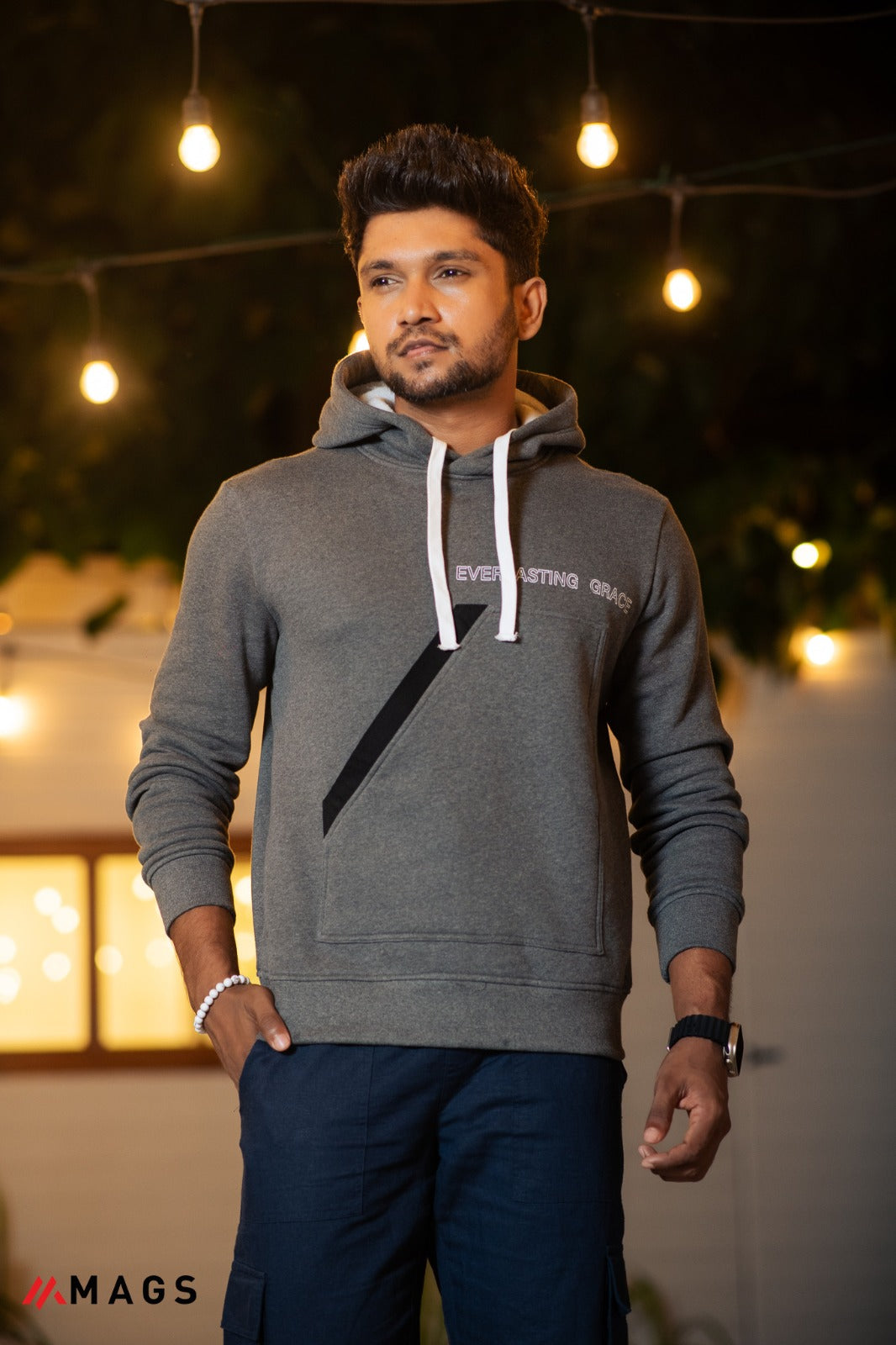 Greyline Pocket Detail Hoodie