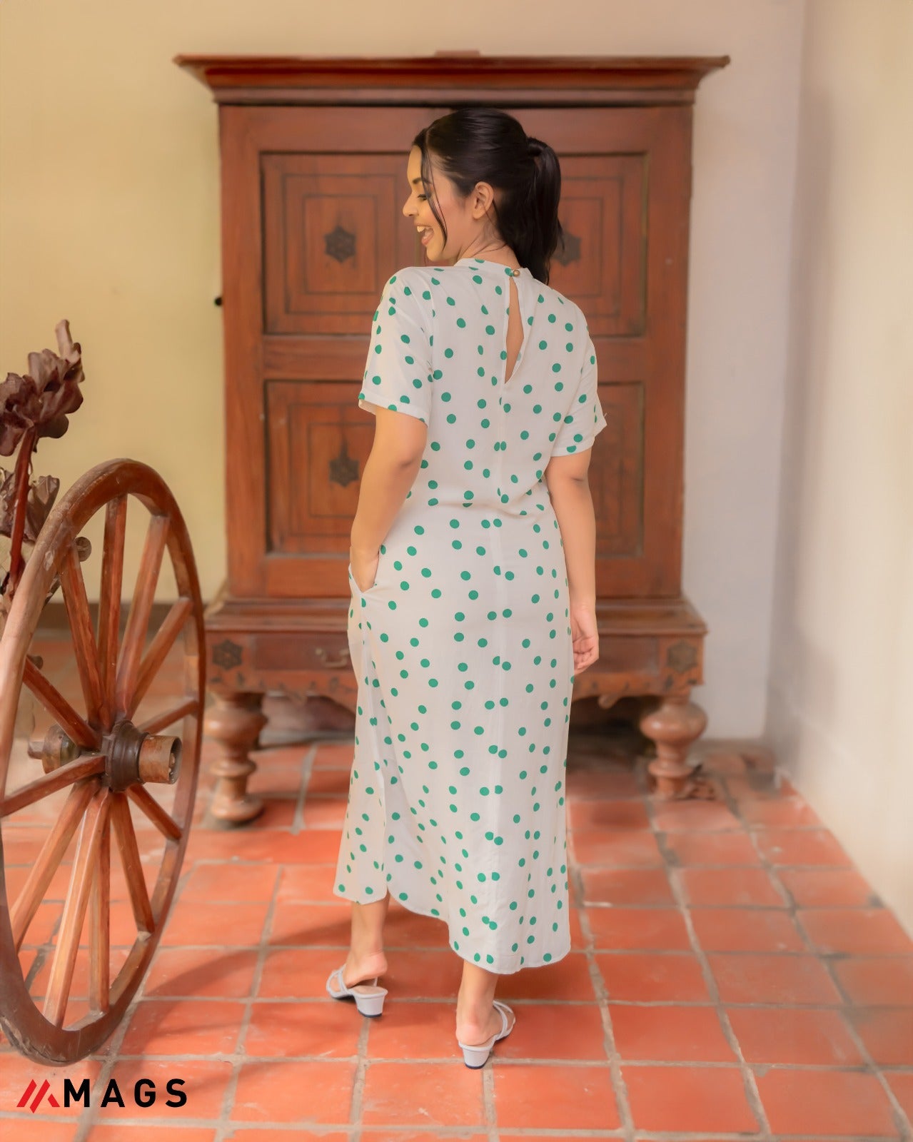 Dotted Serenity Meadow Dress