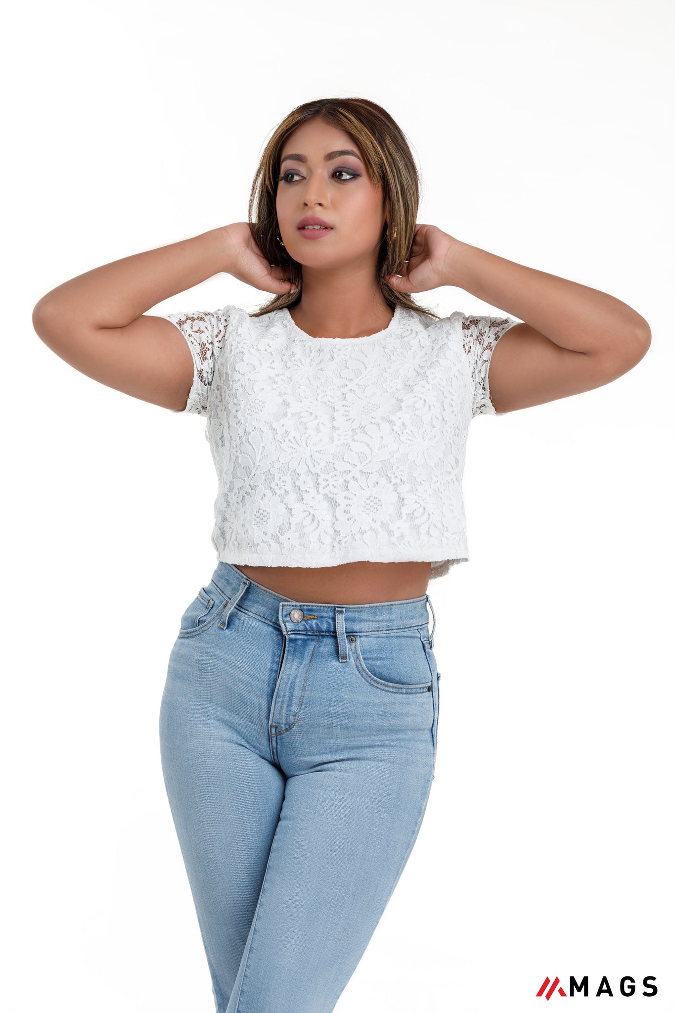 Boohoo Tricia Lace Crop Top